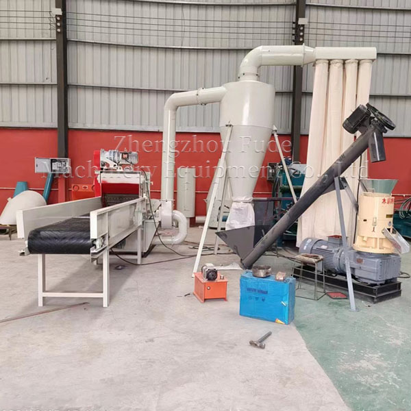 Forced feeding crusher production line