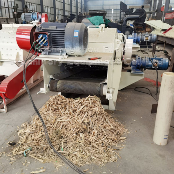 Slicing effect of wood chipper