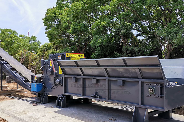 On site use of wood crusher