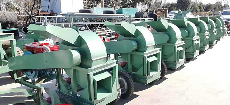 Display of finished wood crusher equipment