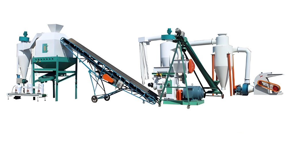 Biomass pellet production line