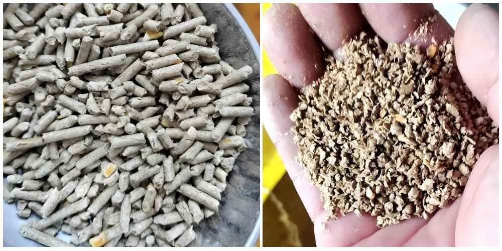 Chicken feed pellets