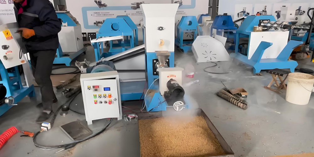 Feed puffing machine