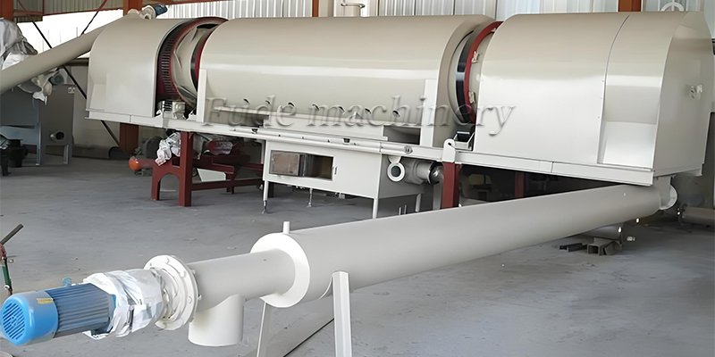 Rice husk charring furnace